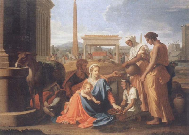 Nicolas Poussin The hl, Famile in Agypten Germany oil painting art